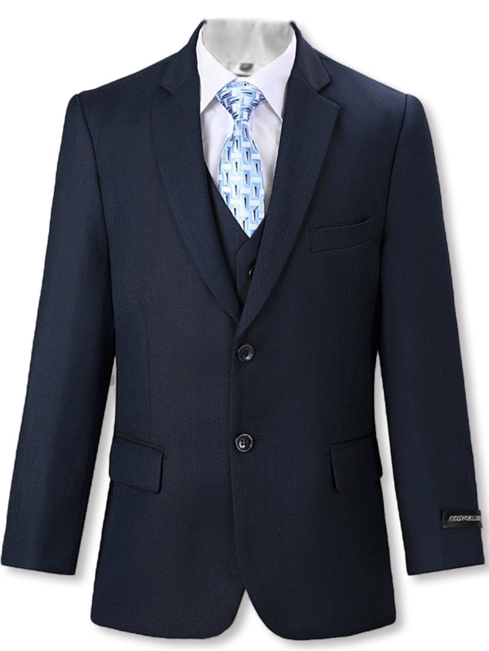 Classic Boys 5-piece Navy Blue Suit - Size 16 Husky